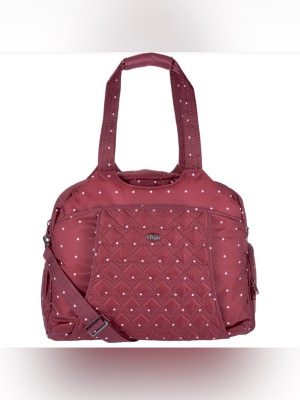 LUG Pontoon Bag Weekender Carry On Travel Bag Classic Preppy Polka Dot Momcore